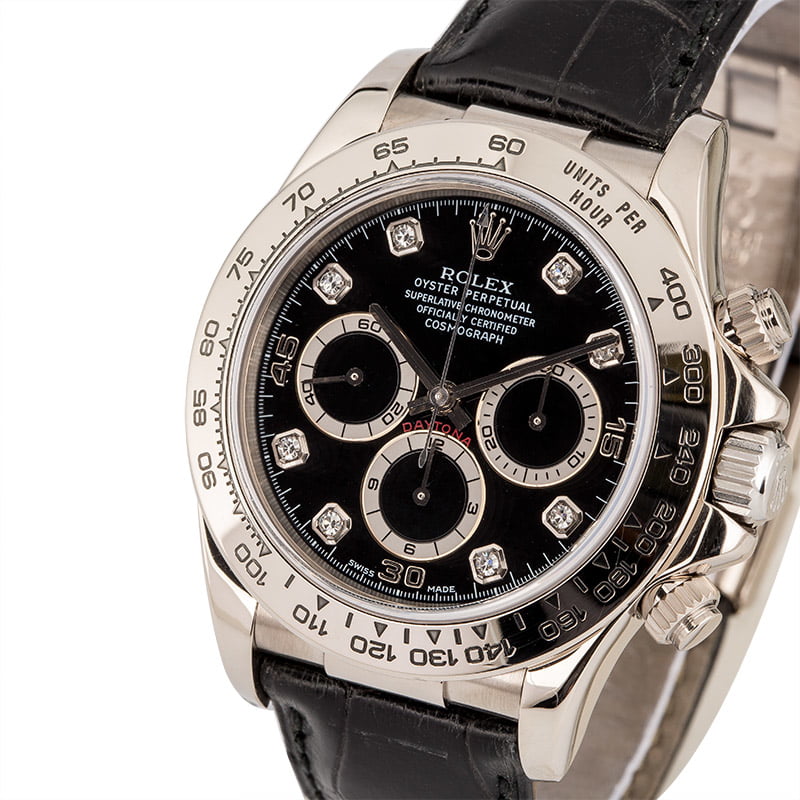 Used Rolex Daytona 16519 Black Diamond Dial