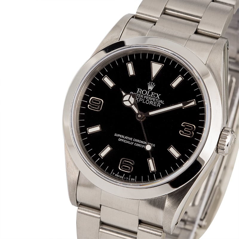 Used Rolex Explorer 14270 Rare Blackout Dial