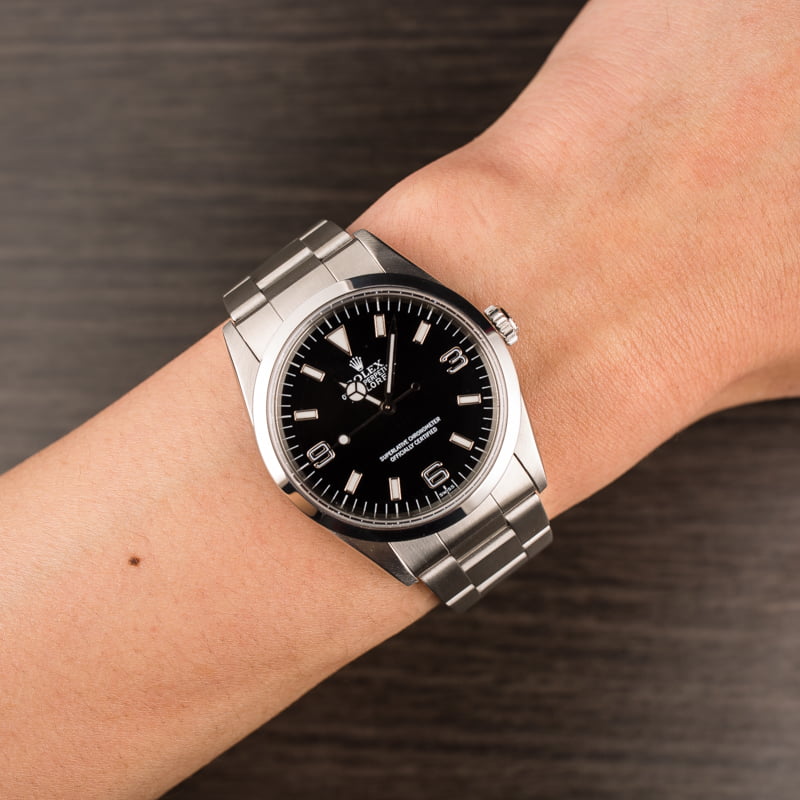 PreOwned Rolex Explorer 14270 Steel Smooth Bezel