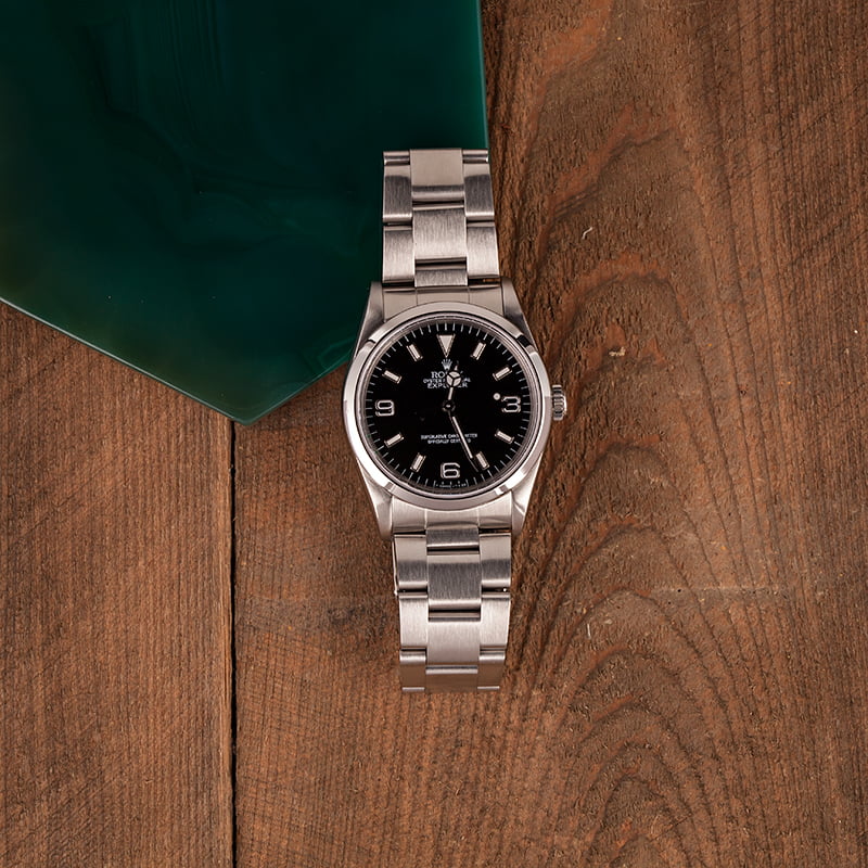 Pre-Owned Rolex Explorer 14270 Steel Smooth Bezel