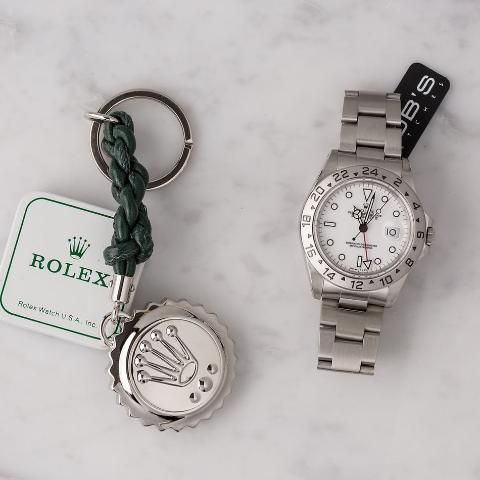 Certified Rolex Explorer II 16570 White Polar Dial