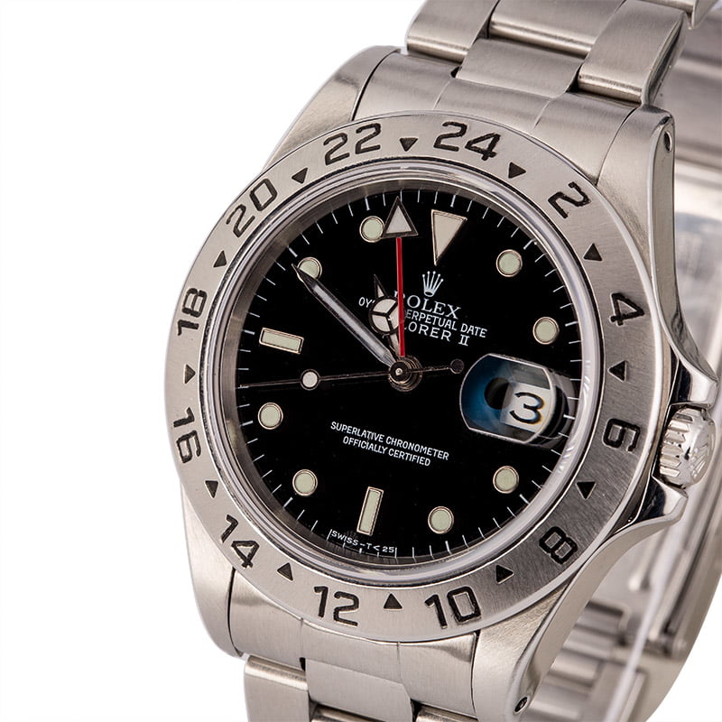 Used Rolex Black Dial Explorer II Ref 16570