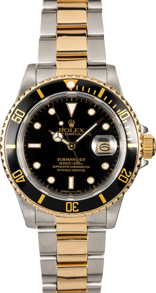 Authentic Rolex Submariner 16803 Two-Tone Oyster