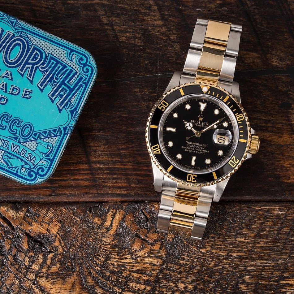 Authentic Rolex Submariner 16803 Two-Tone Oyster