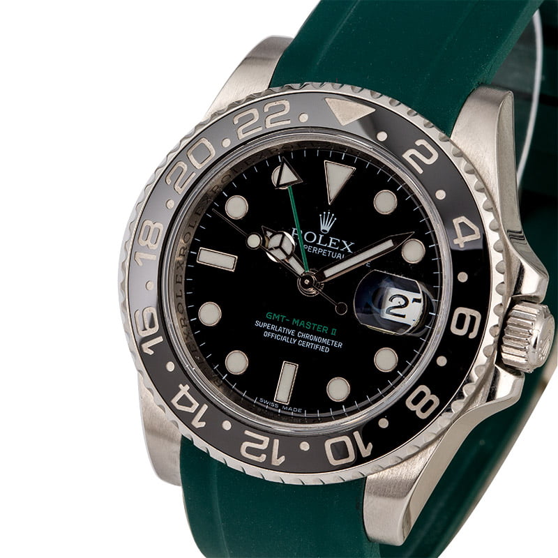 Rolex GMT-Master II Ref 116710 Green Rubber Strap