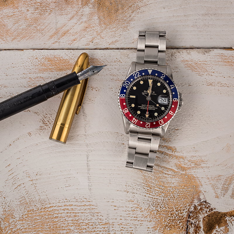 Vintage 1966 Rolex GMT-Master 1675 Glossy Gilt Dial
