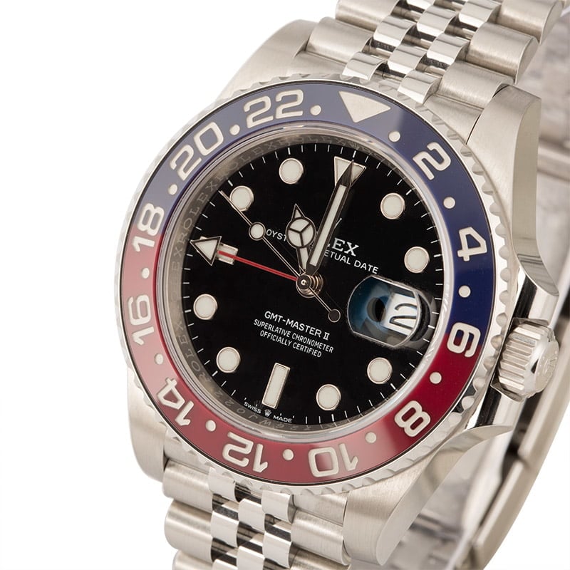 Rolex GMT-Master II Ref 126710 Ceramic 'Pepsi' Steel Jubilee Band