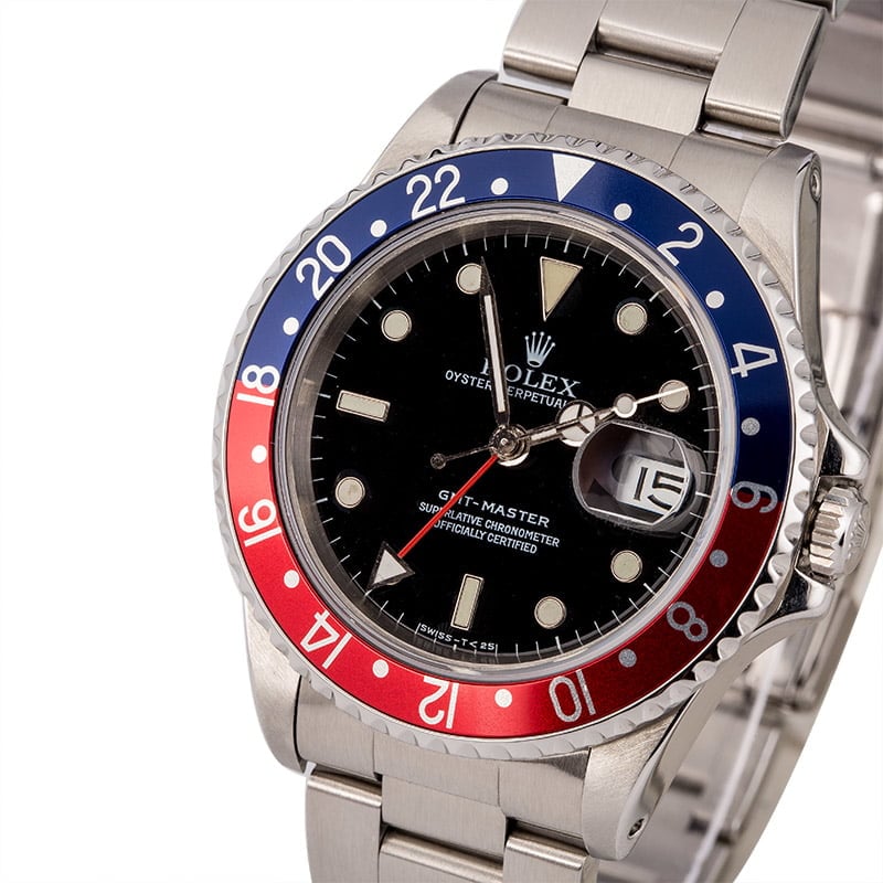 Pre Owned Rolex GMT-Master 16700 Red and Blue 'Pepsi" Bezel