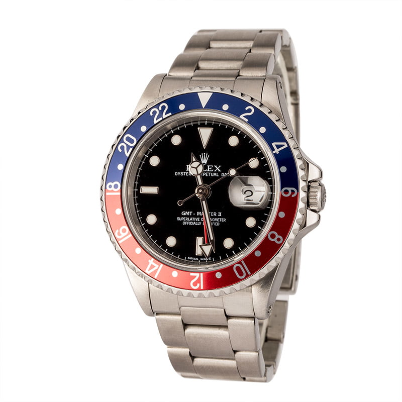 Pre-Owned Pepsi Rolex 16710 GMT Master II