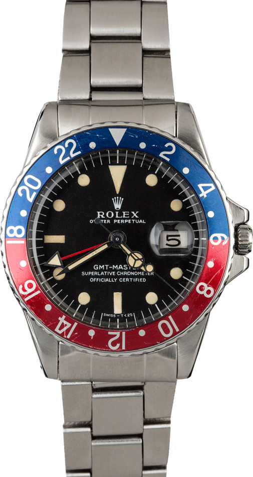 Vintage 1968 Rolex GMT-Master 1675 Pepsi with Mark I Dial