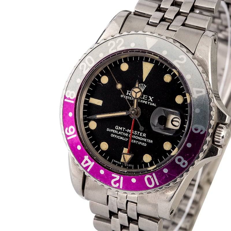 Vintage 1967 Rolex GMT-Master 1675 Fuchsia Bezel