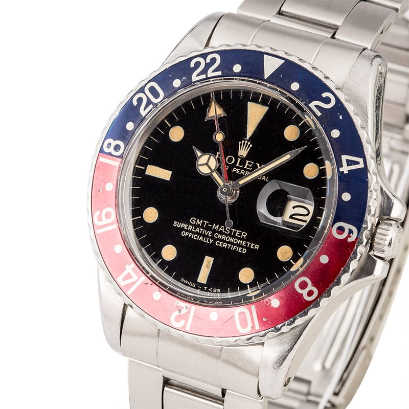 Vintage 1964 Rolex GMT-Master 1675 Glossy Gilt Dial