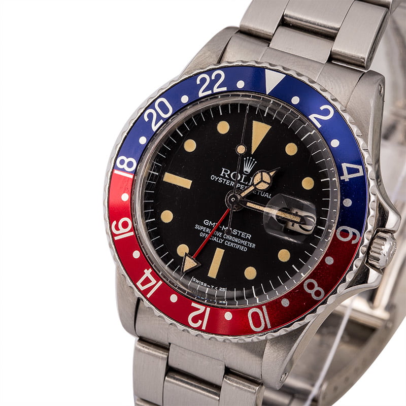 Vintage 1978 Rolex 'Pepsi" GMT-Master 1675 Radial Dial