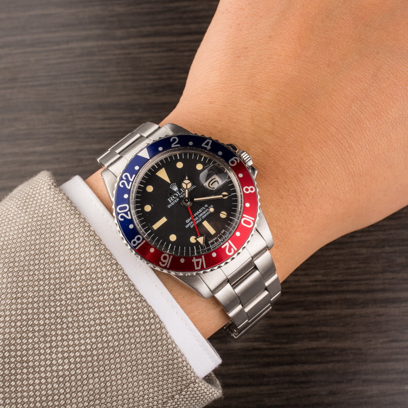 Vintage 1978 Rolex 'Pepsi" GMT-Master 1675 Radial Dial