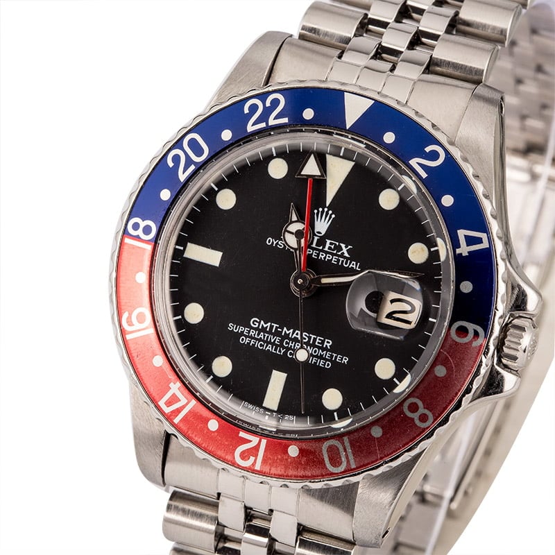 Vintage 1980 Rolex GMT-Master 16750 Pepsi