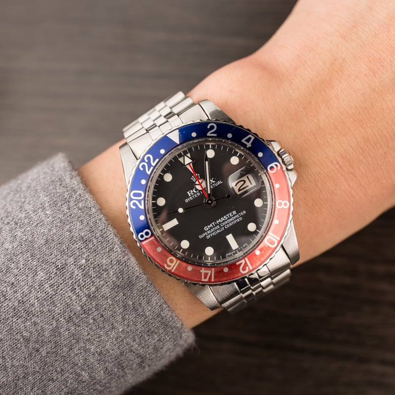 Vintage 1980 Rolex GMT-Master 16750 Pepsi