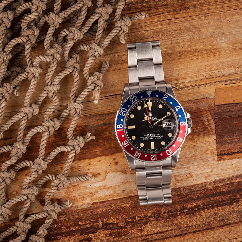 Vintage 1982 Rolex GMT-Master 16750 Pepsi