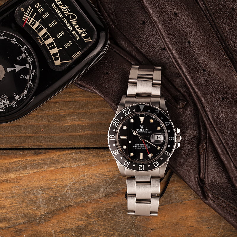 Used Rolex GMT-Master 16750 Black Insert