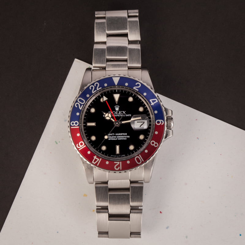 Vintage Rolex GMT-Master 16750 Pepsi Bezel Insert