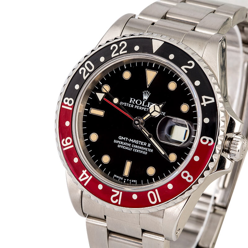 Pre-Owned Rolex GMT-Master II Ref 16760 Fat Lady Coke