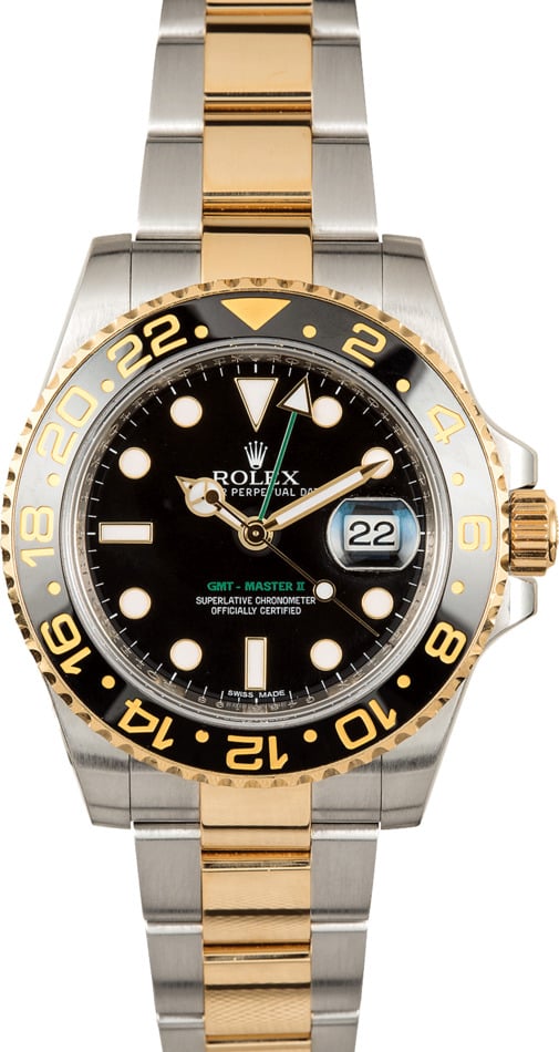 black and gold gmt rolex