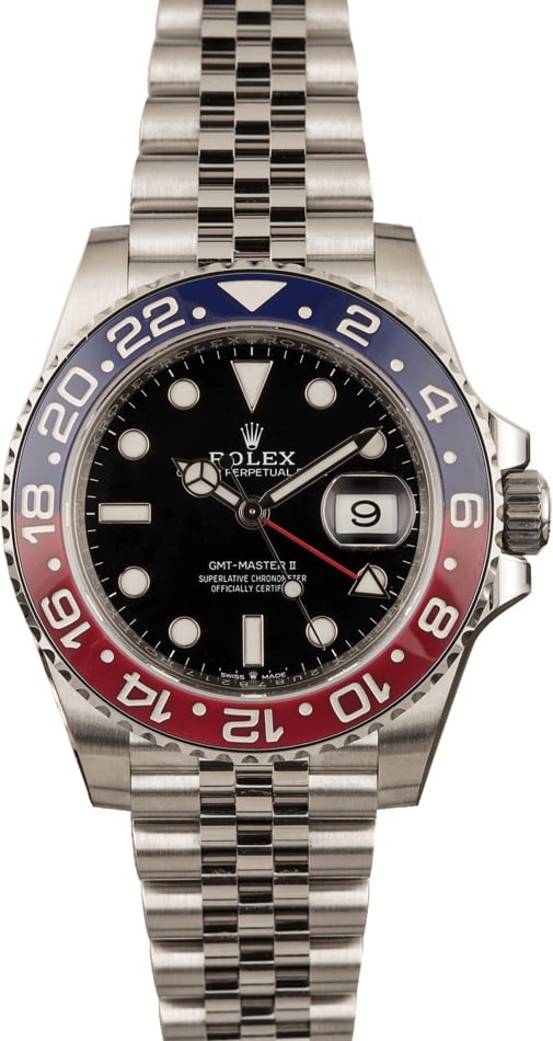 Pre-owned rolex gmt-master ii ref 126710 ceramic 'pepsi' model