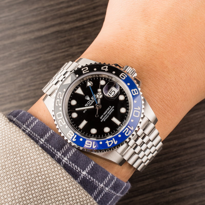 Unworn Rolex GMT-Master 126710 Jubilee 'Batman'