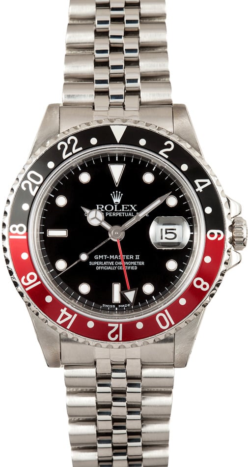 Men's Rolex GMT-Master II 16710 - Coke - Black Dial Coke Bezel