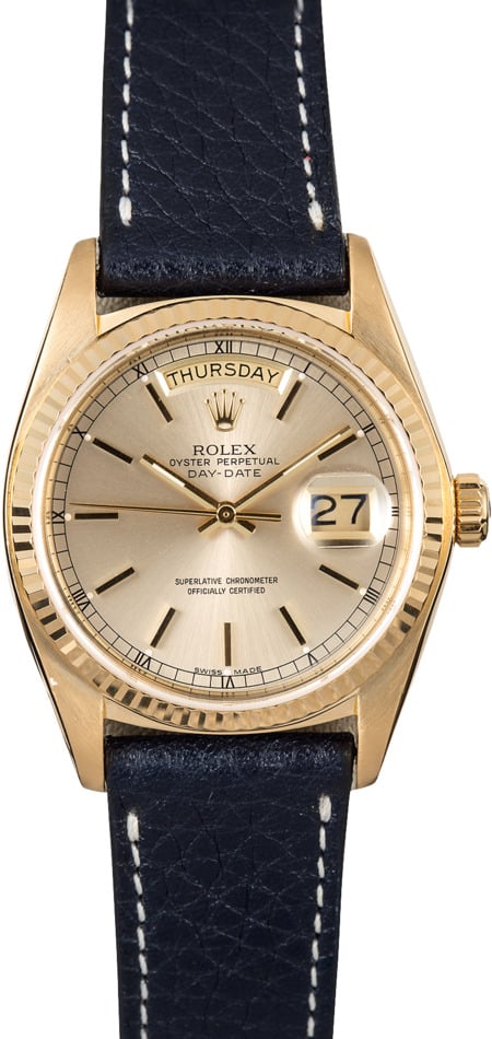 Rolex Gold Day-Date 18078 Leather