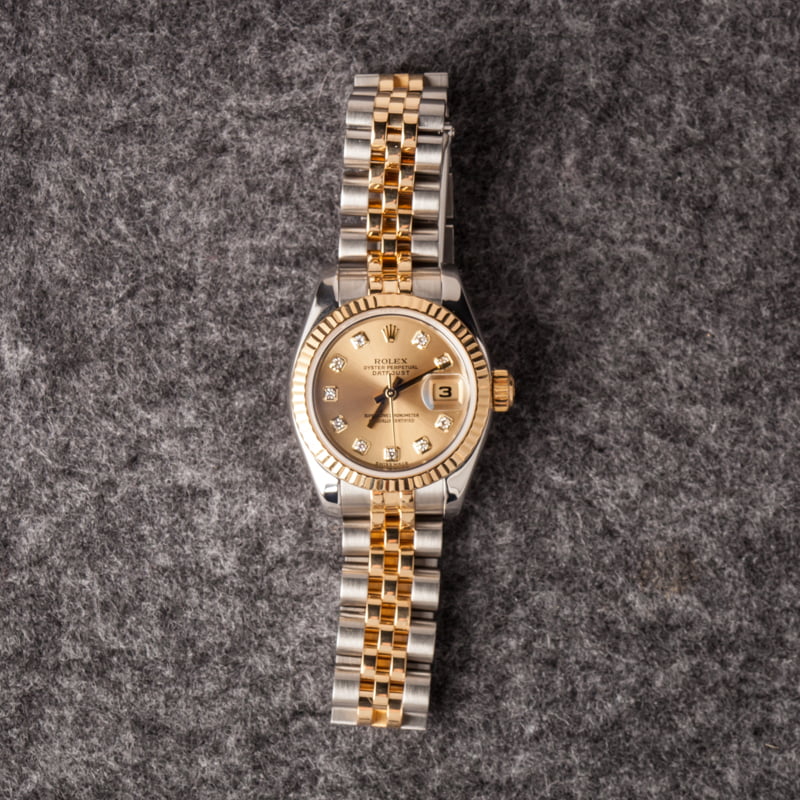 Rolex Lady-Datejust Champagne Diamond Dial & Bezel