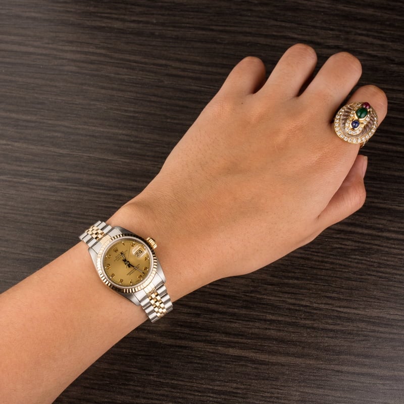 Used Rolex Ladies Datejust 69173 Arabic Dial T