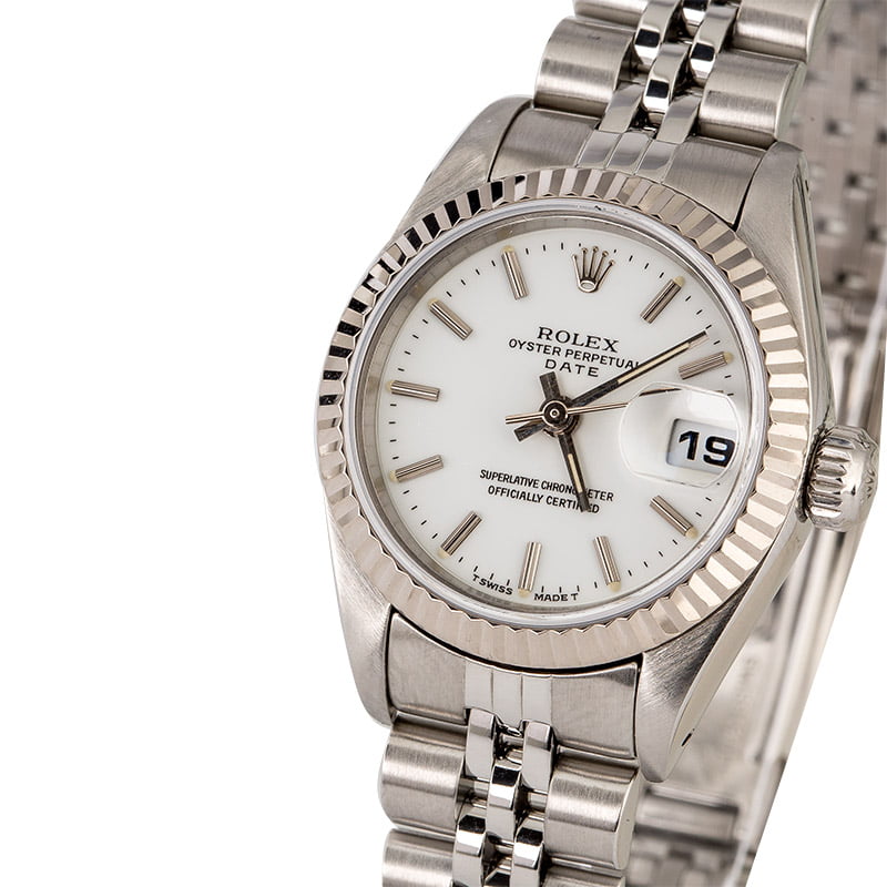 Rolex Ladies Datejust 69174 White Dial