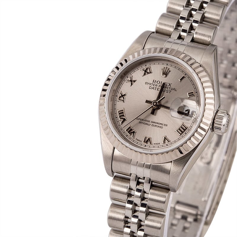 Pre Owned Rolex Ladies Datejust 69174 Silver Roman Dial