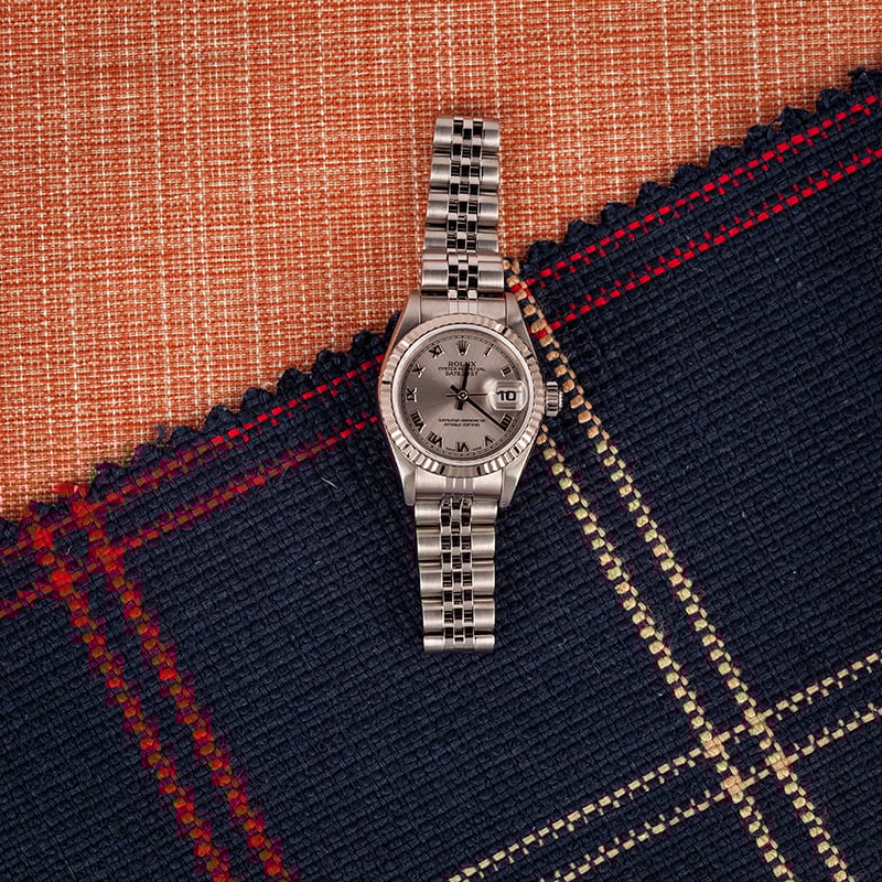 Pre Owned Rolex Ladies Datejust 69174 Silver Roman Dial
