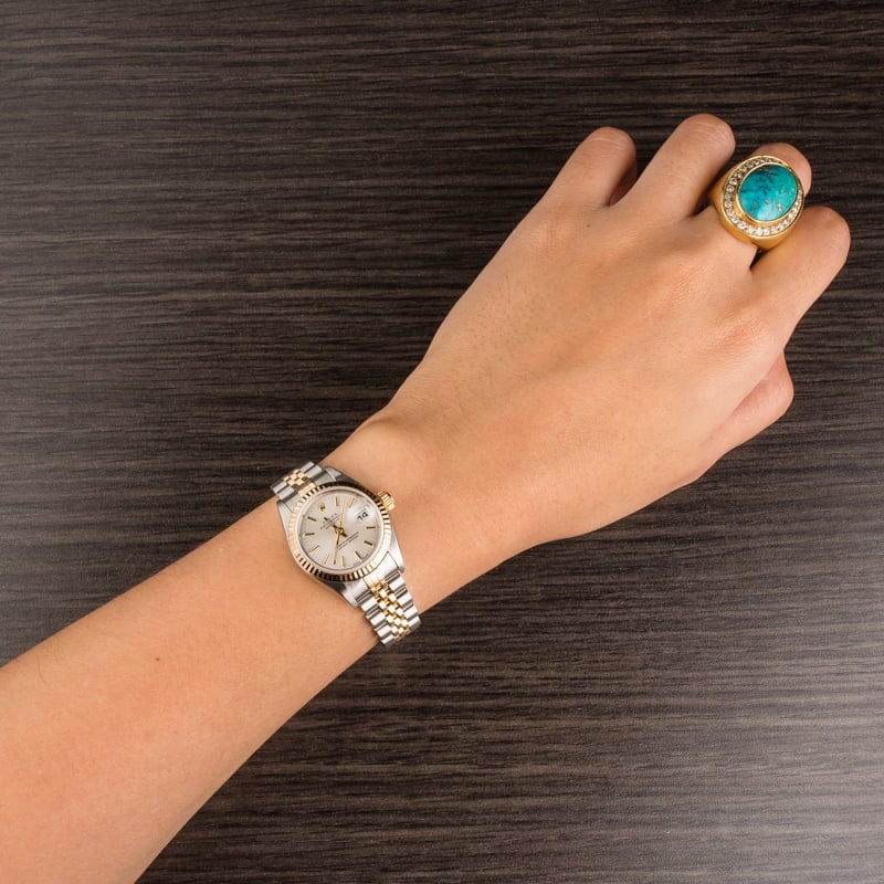 Pre Owned Rolex Ladies Datejust 79173 Silver Dial
