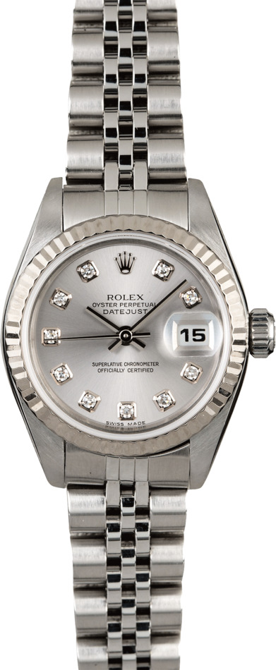 Rolex Ladies Datejust 79174 Rhodium Diamond Dial