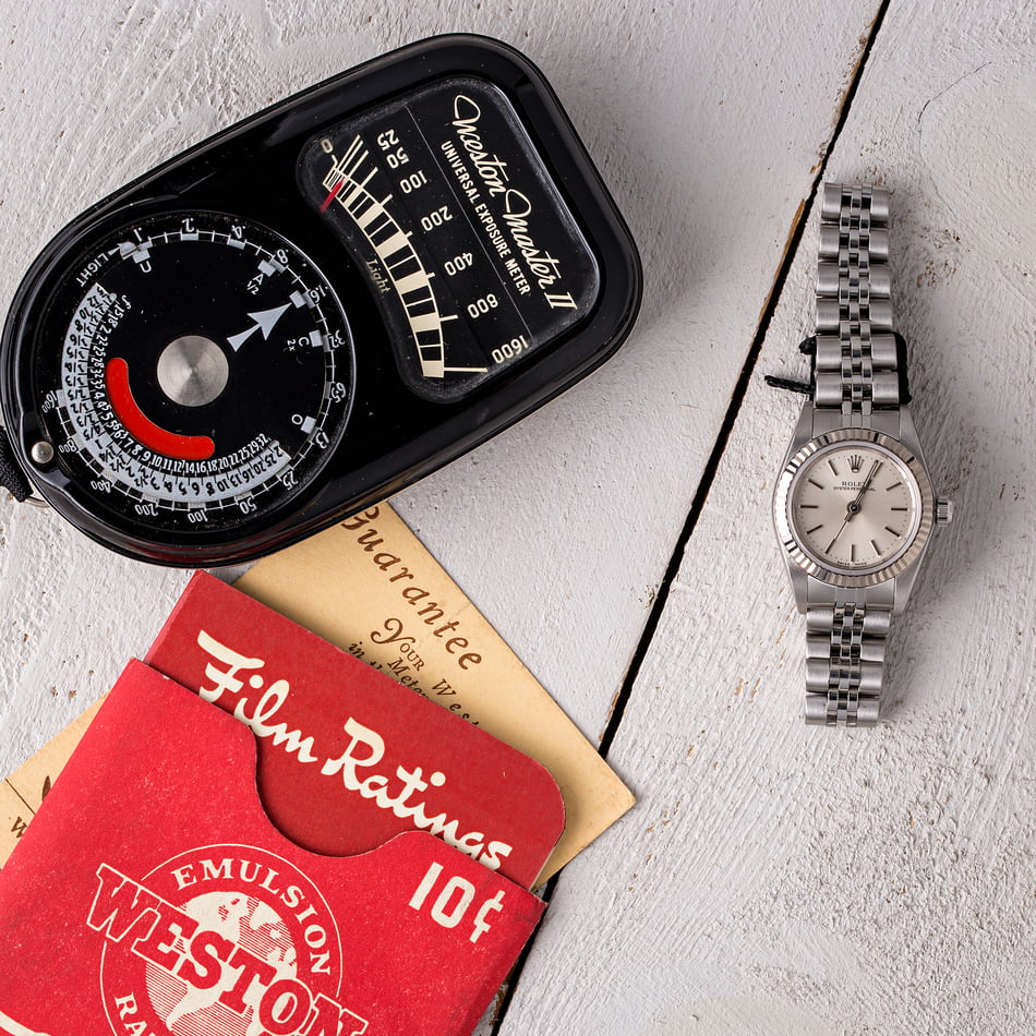 Rolex Ladies Oyster Perpetual 76094 Silver Index Dial