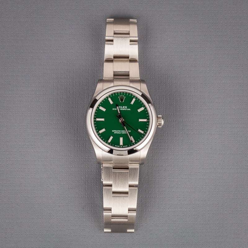 Ladies Rolex Oyster Perpetual 277200 Green Dial