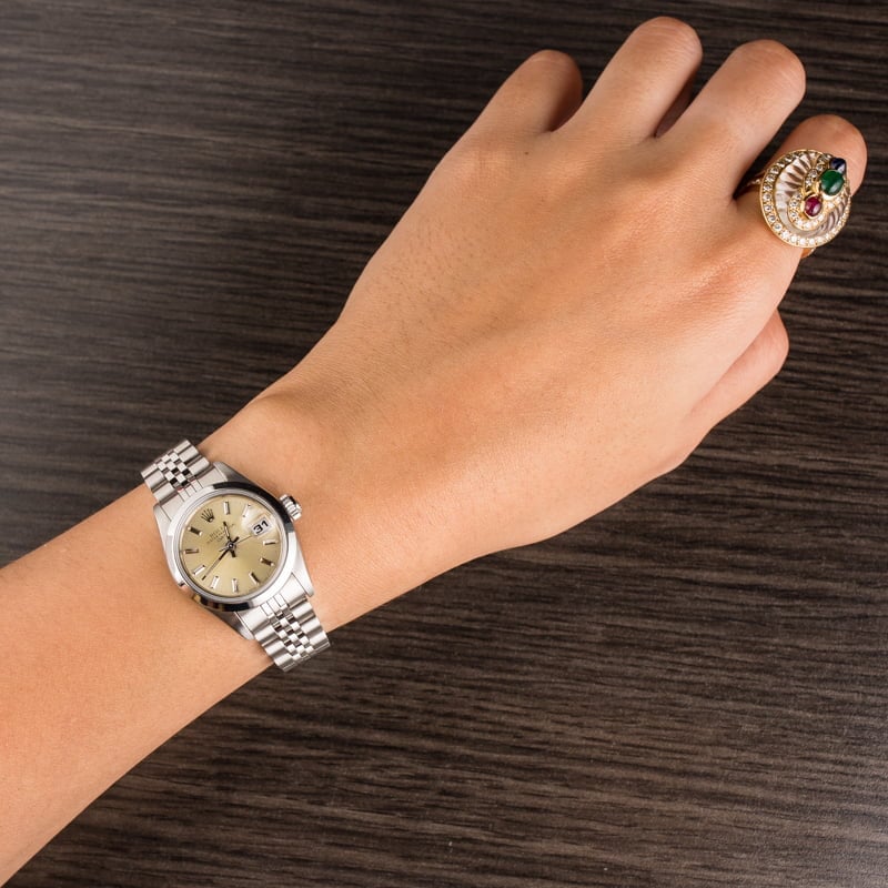 Pre-Owned Rolex Ladies Datejust 69160 Aged Silver Dial
