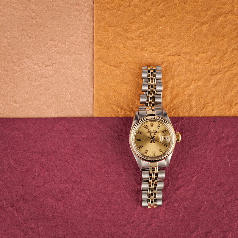 Used Rolex Date 6917 Champagne Index Dial T