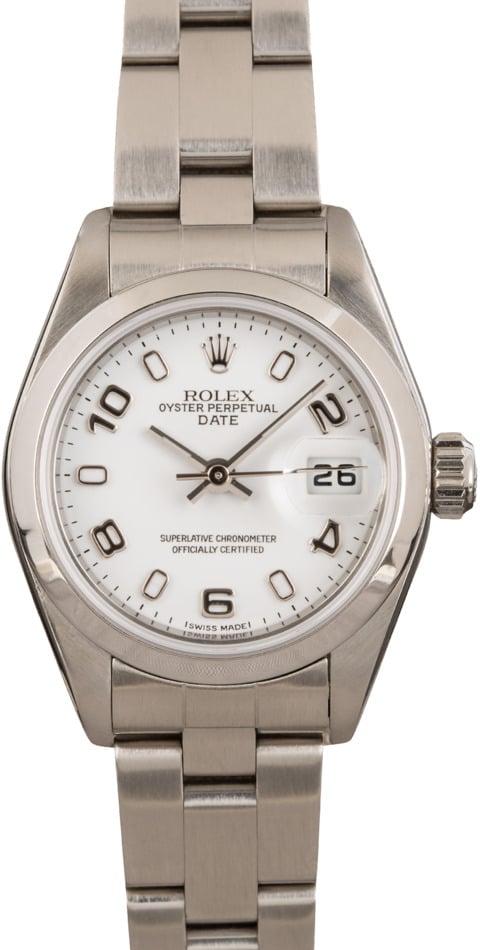 Rolex Date 79160 White Arabic Dial