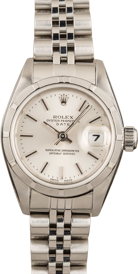 Pre Owned Rolex Date 79190 Silver Index Dial