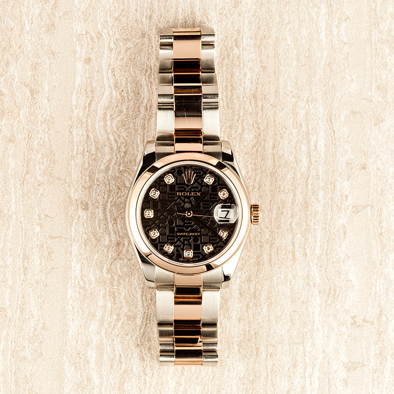 Rolex Mid-Size Datejust 178241 Two Tone Everose