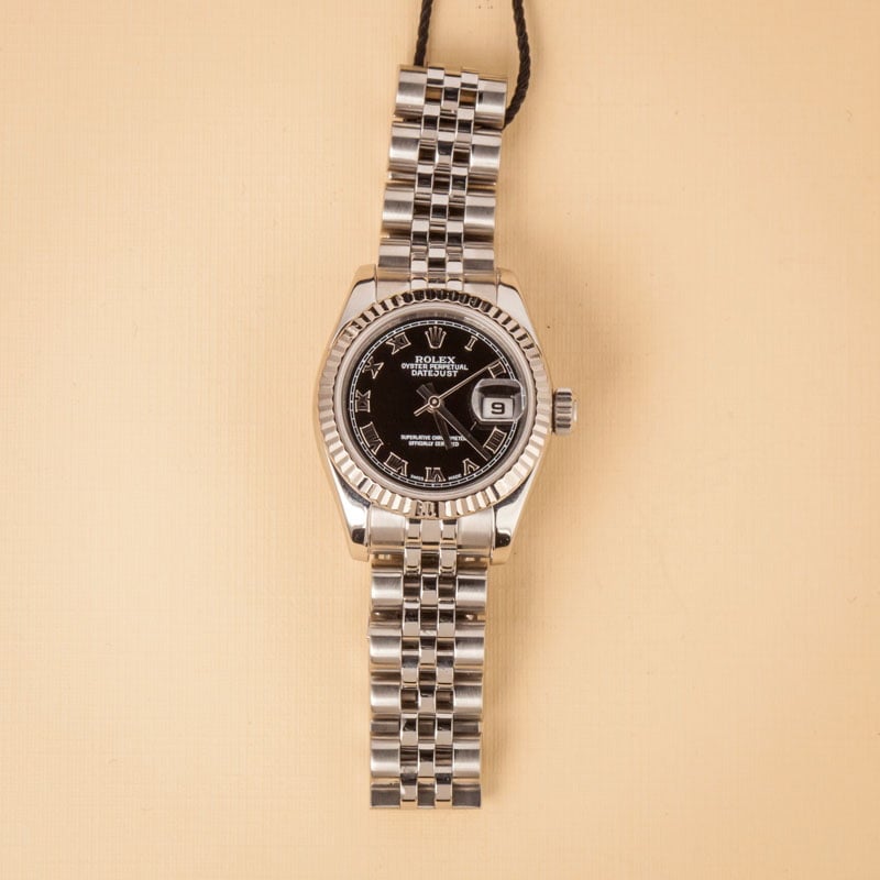 Rolex Datejust 179174 Black Roman Dial