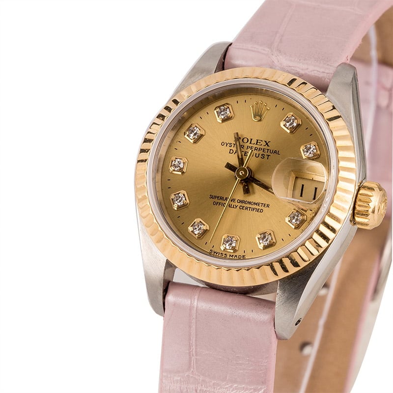 PreOwned Rolex Datejust 69173 Two Tone Diamond Dial