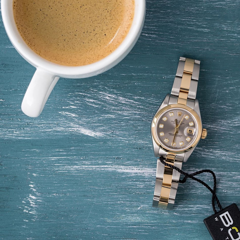 Ladies Rolex Datejust 79163 Rhodium Diamond Dial