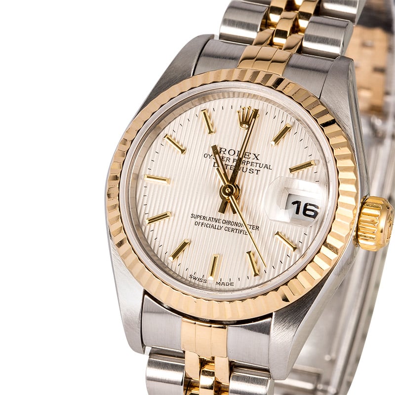 Rolex Ladies Datejust 79173 Silver Tapestry Dial