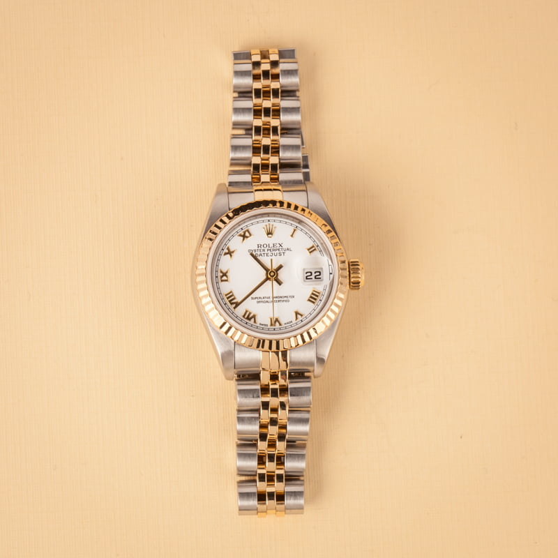 Used Rolex Datejust 79173 White Roman Dial
