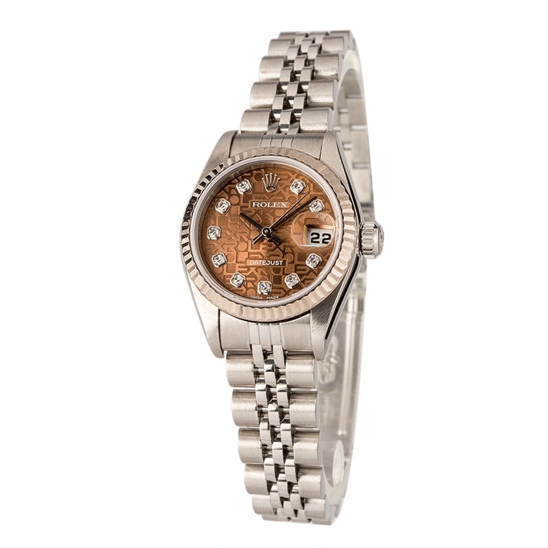 PreOwned Rolex Lady Datejust 79174 Salmon Diamond Jubilee Dial