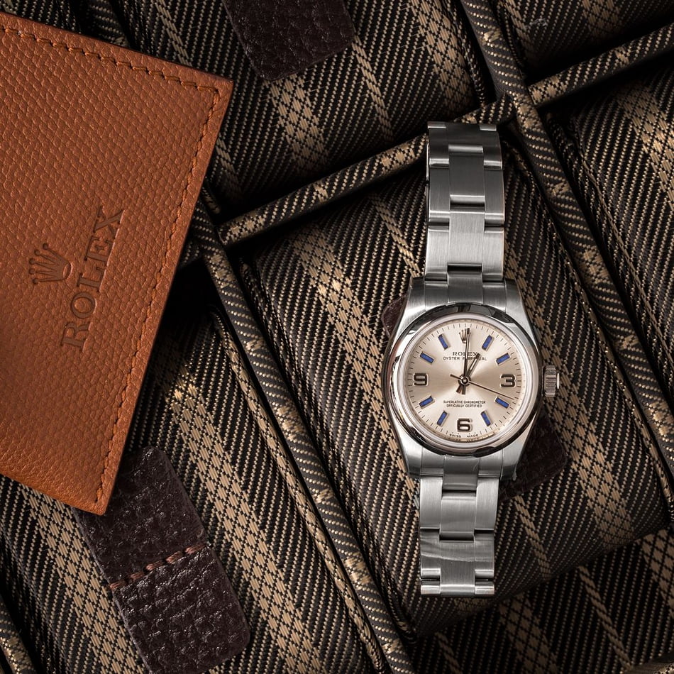 Pre Owned Rolex Lady Oyster Perpetual 176200 Blue Index